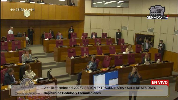 Colorados dejan sin quorum al Senado mientras opositores cuestionaban al Gobierno por crisis de médicos