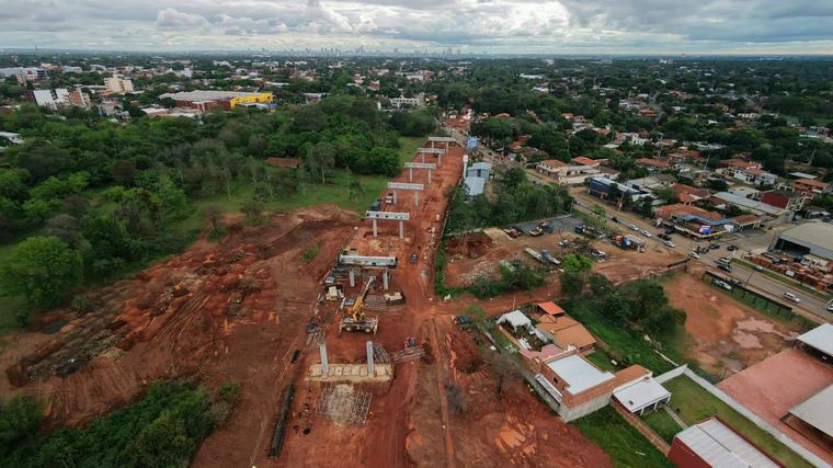 Así avanza la costosa autopista elevada de Luque incluida en la APP de la ruta PY02