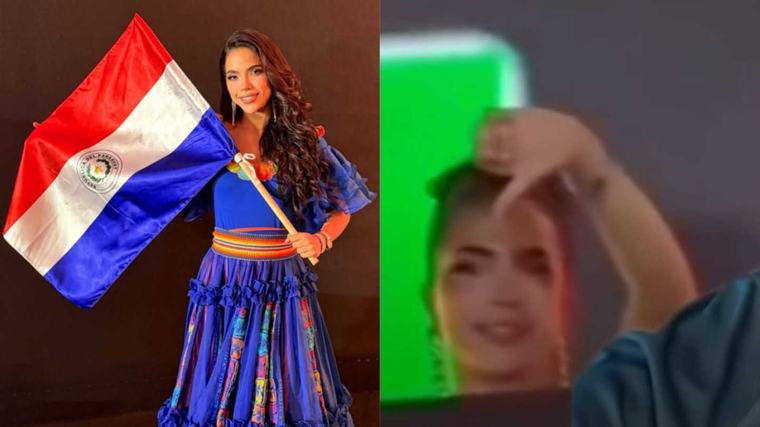 Paraguaya armó lío con raro gesto en Miss Mundo