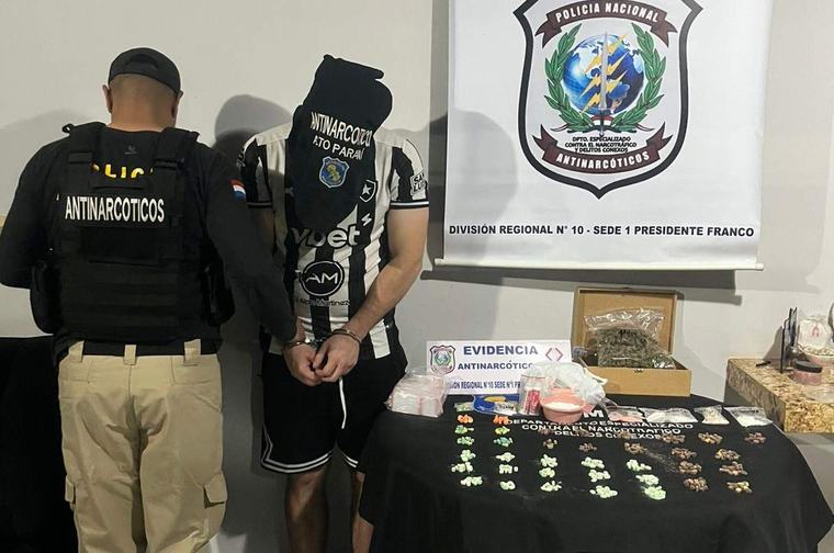 Cae “dealer cheto” con marihuana VIP, cocaína, Tusi y éxtasis en Ciudad del Este